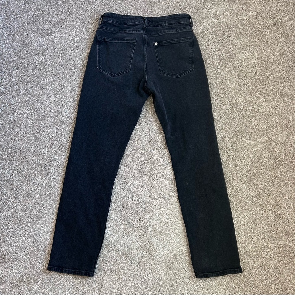 H&M Mens Regular Fit Straight Leg Black Jeans Denim Size 30/32 Standard - Picture 6 of 7